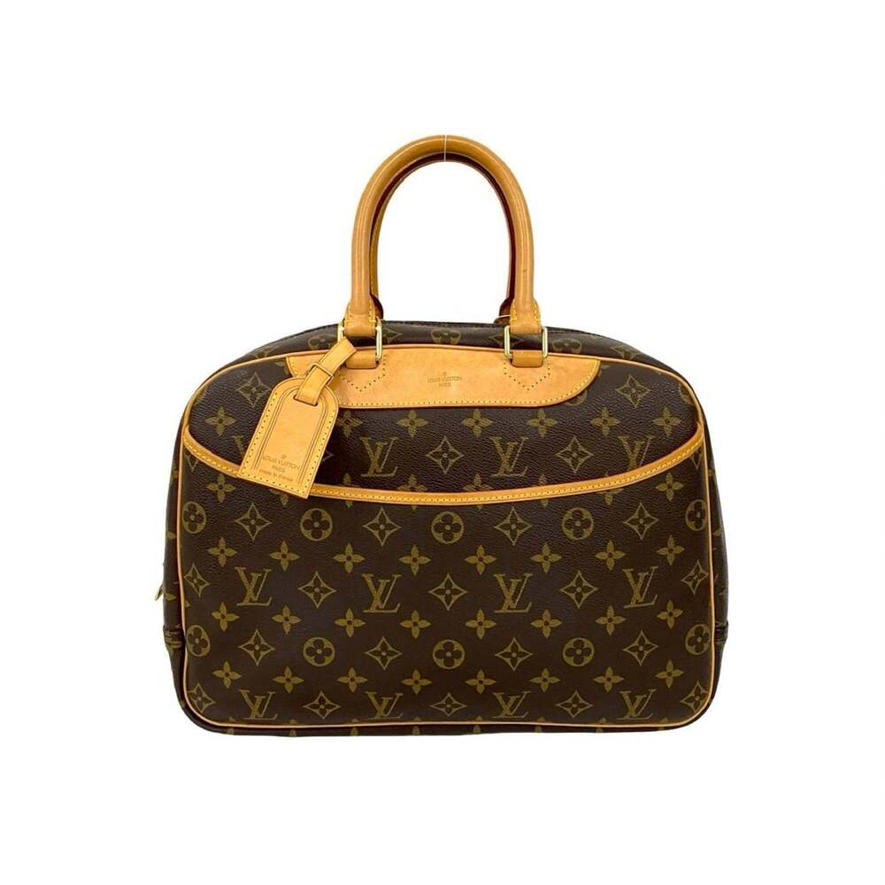 LOUIS VUITTON Brown Monogram Leather Deauville Boston Bag - Picture 1 of 10